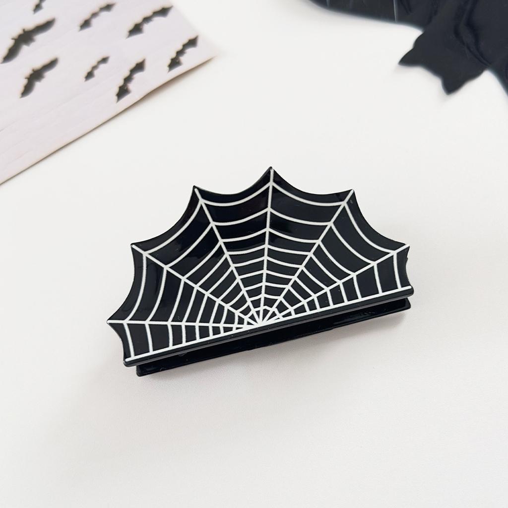 Halloween Cute and Bizarre Pumpkin Bat Pattern Women's Plastic Grabbing Festival Party Role Playing Matching Hair Accessories
