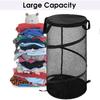 BATTOO Large Collapsible Laundry Basket with Lid Foldable Mesh Pop Up Hamper with Handles for Laundry Room, Bathroom, Kids Room, College Dorm,