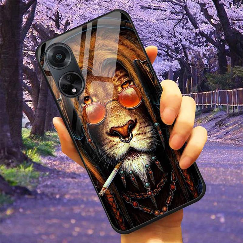 

For OPPO A98 5G Case A 78 Tempered Glass Fashion Hard Phone Cover for OPPO A78 5G A 98 Funda on for OPPOA98 OPPOA78 Luxury Coque OPPO A78 5G