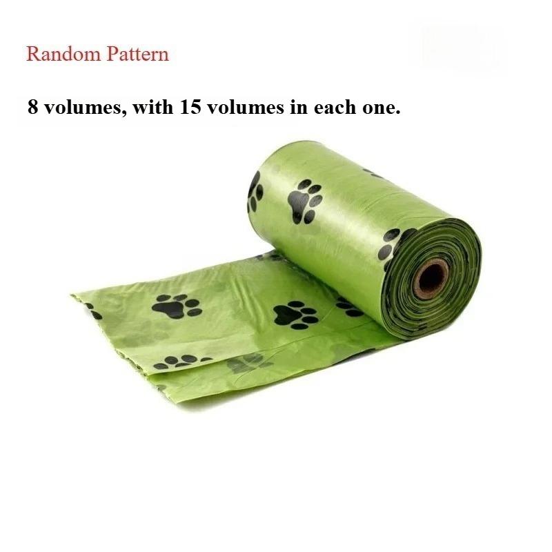 Dog Poop Bags 120pcs– Thick & Leak-Proof! Green with Random Patterns, Perfect Pet Waste Bags for Dog Outdoor Walking