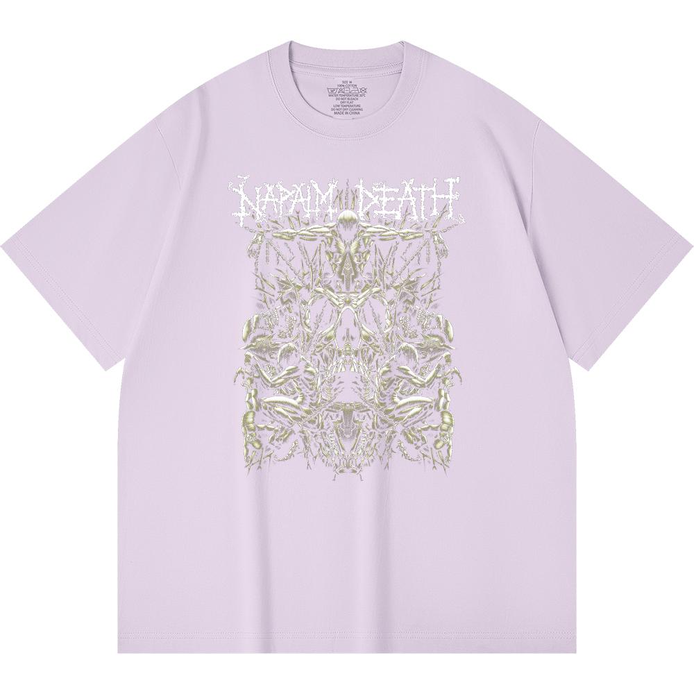 230 g/m² 100% Bavlna T-shirt Heavy Metal Rocková Kapela Tisk Populární Hudby Unisex Těžký Bavlněný T-shirt