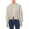 Calvin Klein Solid Color Baseball Collar Minimalist Bomber Jacket Women Jackets Beige 40WL591-PCF