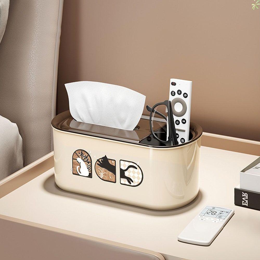 Rectangular Tissue Storage Box Plastic Napkins Dispenser Creative Tissue Holder  Household