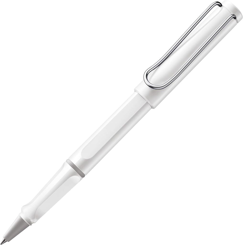 Lamy Шариковая ручка-роллер Safari White, белая, эргономичная, ширина линии M, удобная для долгого письма, изготовлена из прочного пластика ASA, в комплекте