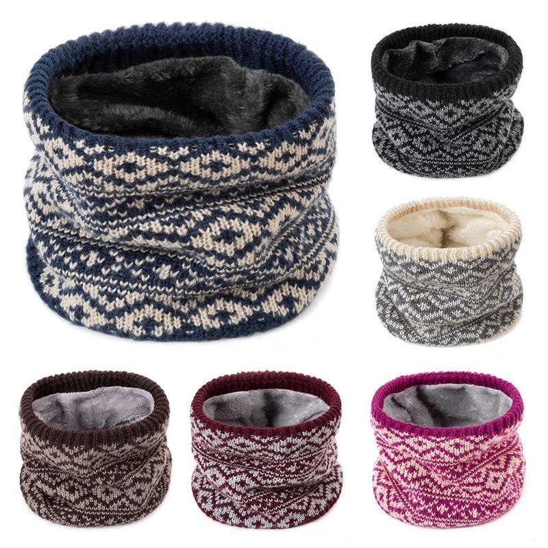 Fashion Soft Knitted Neck Warmer Sports Scarf for Women Men Face Cover Winter Running Skating Hiking Cold-Proof Thick Collar