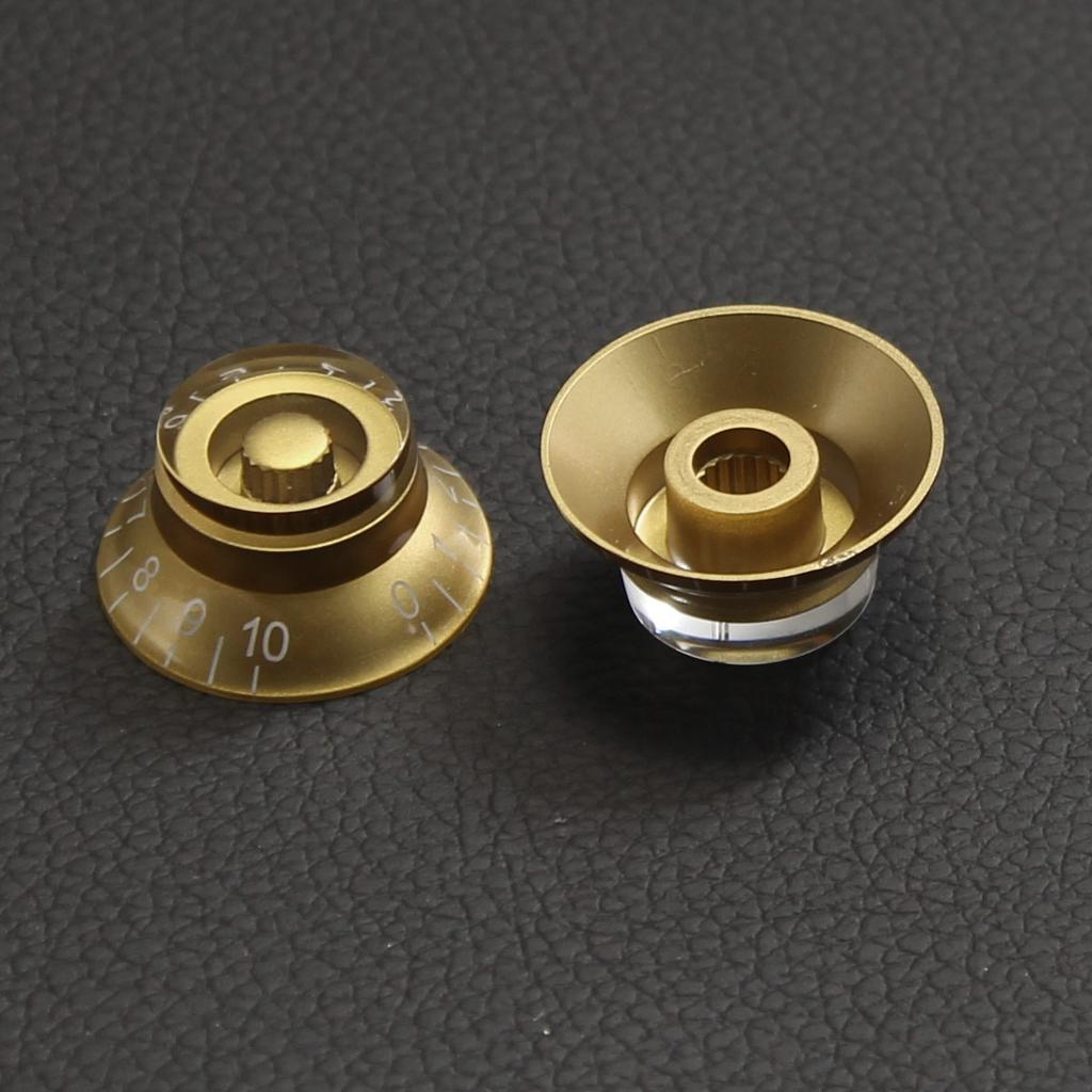 FLEOR 4PCS LP Guitar Knobs Top Hat Style Tone Volume Speed Control Knobs Caps 6mm For Electric Guitar