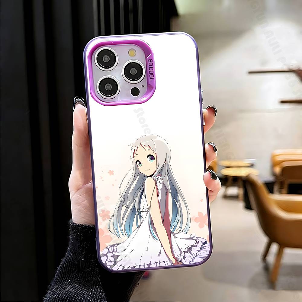 

Чехол для телефона с аниме Анохана для IPhone 17 16e 16 15 14 13 12 11 Pro Max X XS MAX Задняя крышка iPhone14ProMax