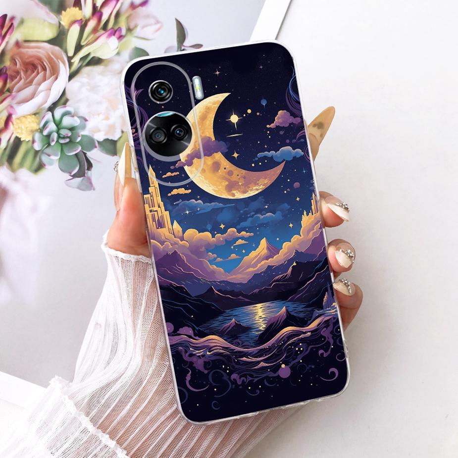 For Honor 90 Lite Case CRT-NX1 Stylish Bow Flowers Painted Cover Soft Slim Phone Case For Honor 90 Pro Honor90 Lite 90Pro Fundas