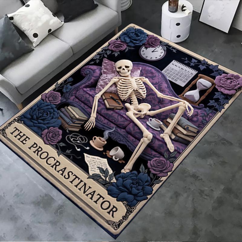 2025 New Skull Sloth Carpet Rug for Living Room Bedroom Home Sofa Decoration,Kids play Non-slip Floor Mat