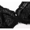 Large Size Floral Glamour No Sexy Lace Bra that Makes Your Breasts Look E80 [DELIMIRA] Bra, Lace, Bust, Underwired, Pads, Bra, Smaller, Black,