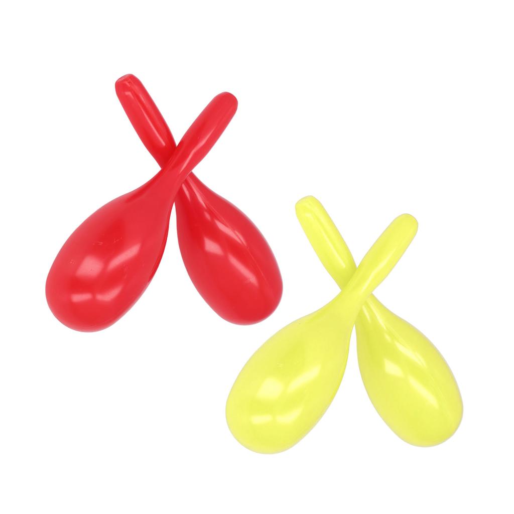 2Pcs Music Maracas Oval Shaped Plastic Hand Percussion Rattles Music Instrument for KTV Party Kinder