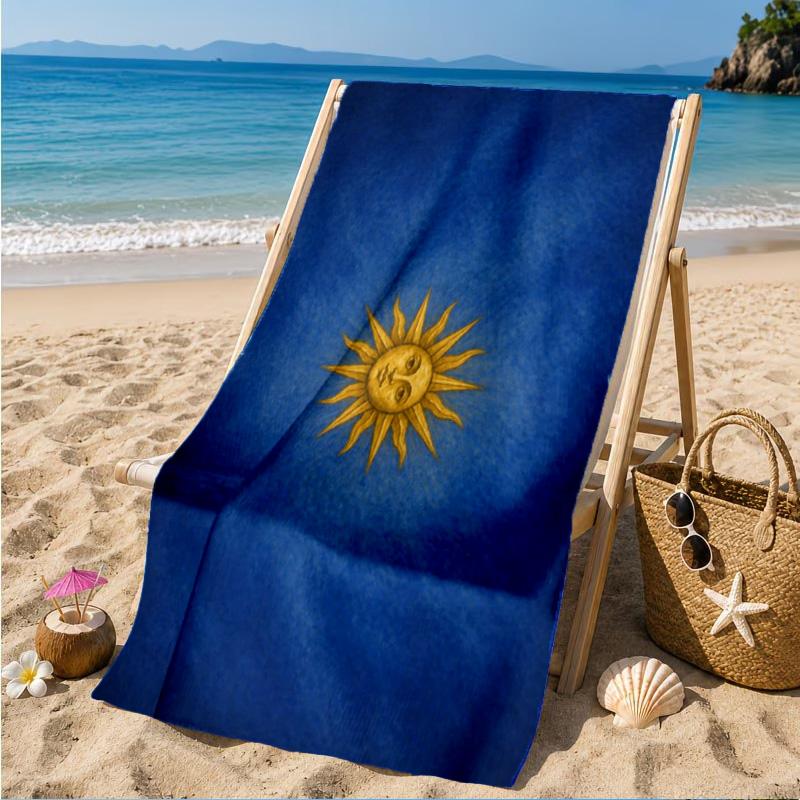 Asciugamano da Spiaggia con Design della Bandiera Argentina, Asciugatura Rapida, Facile da Curare, Adatto Sia per il Fitness che per le Vacanze al Mare, Essenziale per lo Sport