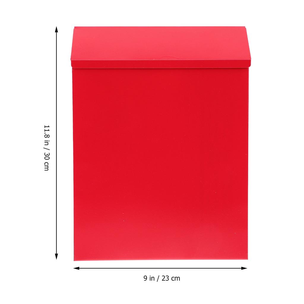 Lockable Wall-Mounted European Iron Mailbox Waterproof Fade-Resistant Letter Box for Residential Yard Garden Decor