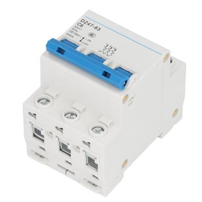 Interruttore automatico 3P Pa66 Montaggio su guida DIN Interruttore automatico in miniatura Capacità di interruzione 6000 A 400 V 6 A