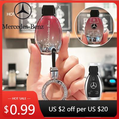 Car Sticker Car Remote Key Case Cover Protector Shell for Mercedes Benz A B C E Class GLS GLA GLK GLC CLS CLA AMG W204 W205 W212