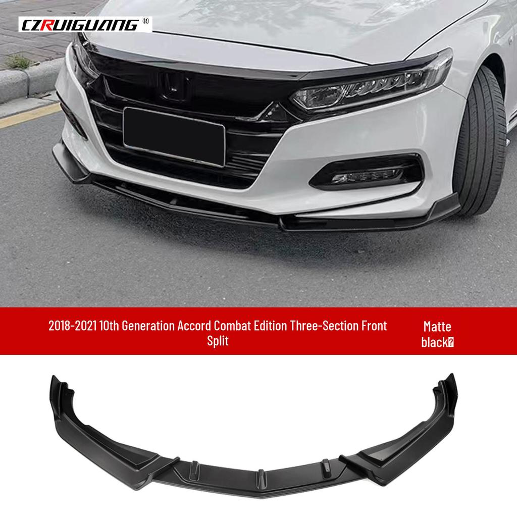 Fits 2018 10th-gen Accord: modified with front lip, aggressive style, front splitter, rear wing, top spoiler, body kit, rear lip, and side skirts.
