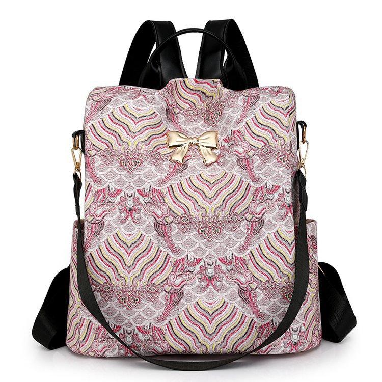 

Мягкий кожаный рюкзак, женская многофункциональная сумка через плечо, большой вместимости, дорожный рюкзак розовый