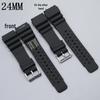 Seiko Diver ND-Compatible Black Rubber Silicone Watch Strap (20/22/24mm)