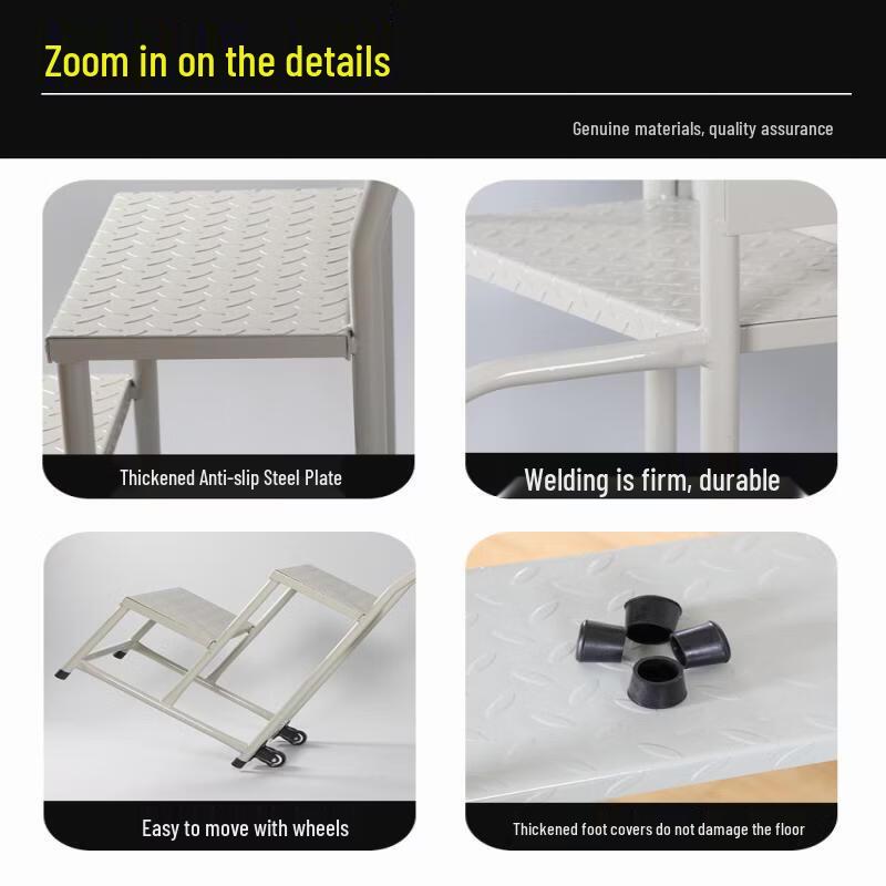 Heavy-Duty 2-Step Mobile Platform Ladder