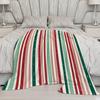 Striped Pattern Blanket Microfiber Flannel Cover Blanket Bedroom Living Room Sofa Soft And Comfortable Home Decoration