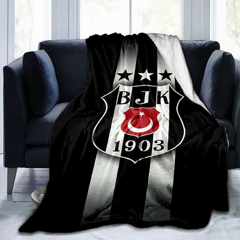 Coperta Besiktas Crest Legacy 1903 Adatta per Divani, Letti, Uffici e Campeggio - Regalo Perfetto per Halloween Natale