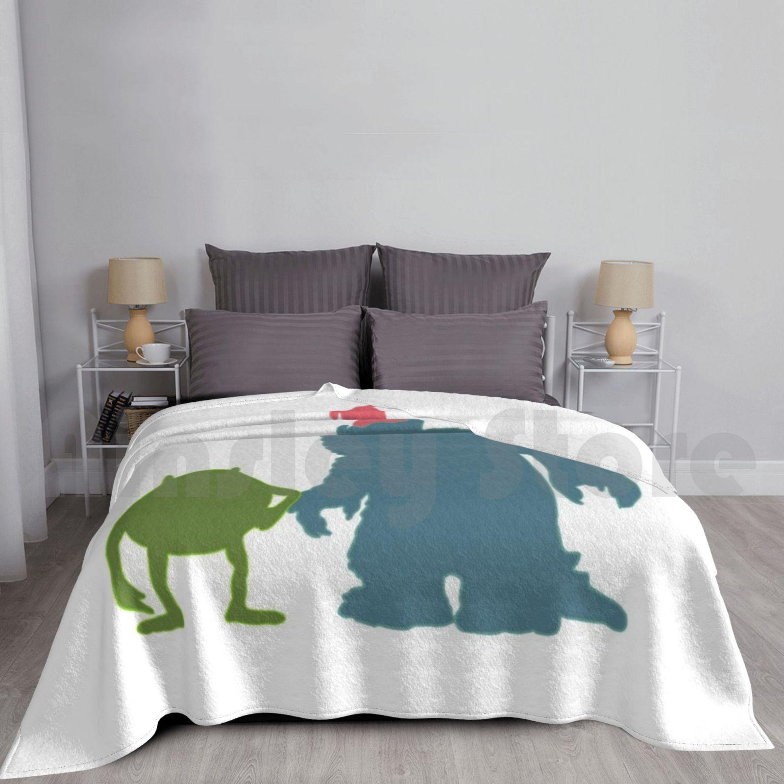 Mike , Sully , And Boo Blanket Super Soft Warm Light Thin Monster Monsters Inc Pink Green Blue Purple Movie Monsters Size: 75*100cm, Weight: 230 GSM