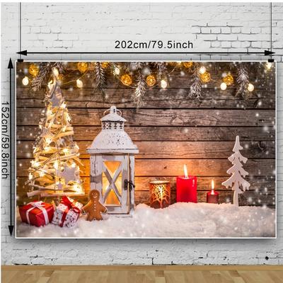 Christmas Backdrop Snowflake Gold Glitter Christmas Wood Wall Photography Backdrop Xmas Rustic Barn Vintage Wooden Floor Background