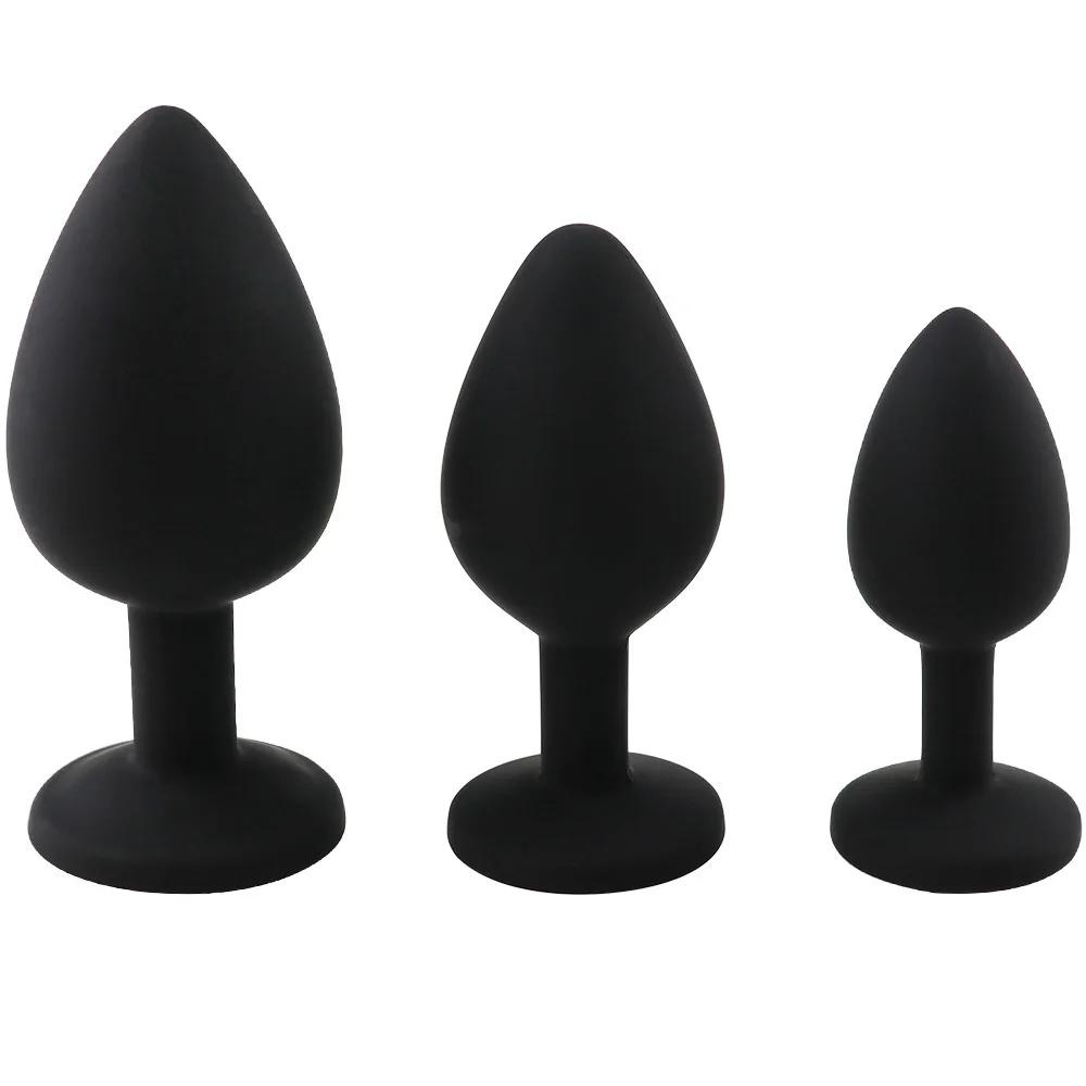 S/M/L Silicone Anal Plug Diamond Butt Plug G-spot Vestibular Stimulator Masturbator Erotic Bullet Anal plug Sex Toys for Adults