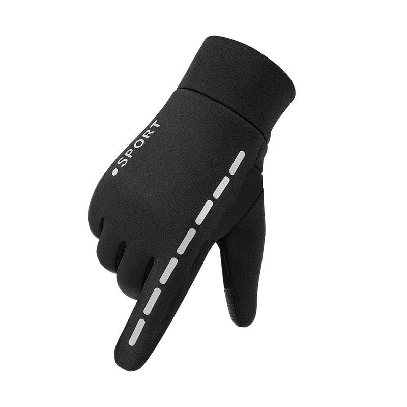 Mănuși cu ecran tactil Mănuși calde pentru bărbați de iarnă din pluș Impermeabil și rezistent la vânt Alpinism Ciclism Motocicletă Mănuși de călărie în aer liber