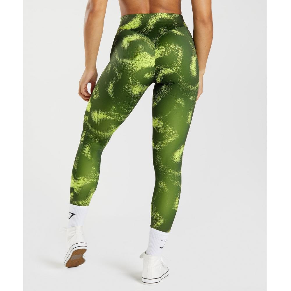 Gymshark Gs Power Regular legginGs Moss Olive Print B4a6q Ebsy