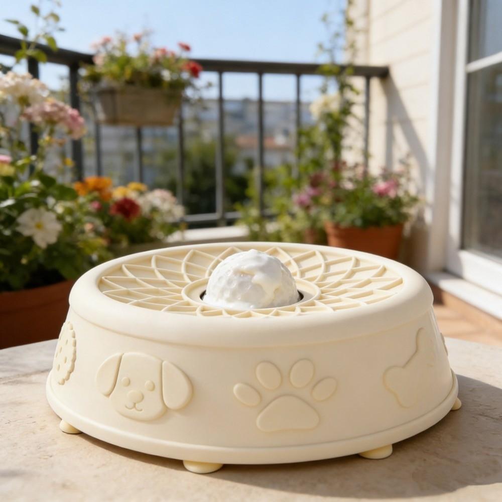Anti-spill Slow Feeder Silicone Yogurt Licking Plate  for Puppy Kitty Training