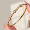 Cross Flower Zircon Bracelet: Light Luxury Mother-of-Pearl Four-Leaf Clover Jewelry