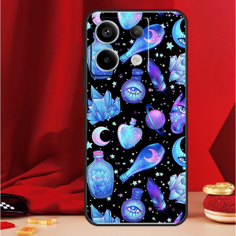 

Оккультная Ведьма Луна Готическая Чехол-Книжка для Xiaomi Redmi Note 14 13 12 11 10 15 Pro Plus Redmi 15 13 15C 13C 10C 12C 14C Funda Redmi Note 13 4G