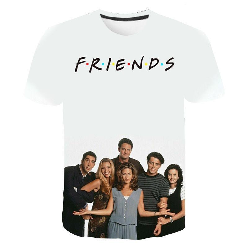 TV Show Friends Printed T-Shirt For Men Women FashionCrewneck Short Sleeve T Shirt  Streetwear Mens Casual Plus Size Tees Top