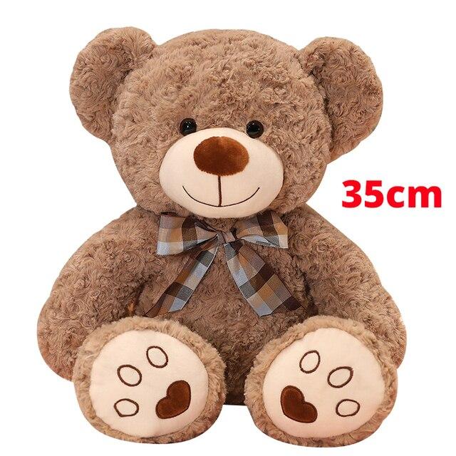 25/35 cm Kawaii Teddybär Plüsch Kissen Spielzeug Schöne Schleife - Knoten Bären Spielzeug Gefüllte Weiche Tier Puppen Kinder Mädchen Weihnachten Valentinstag Geschenk