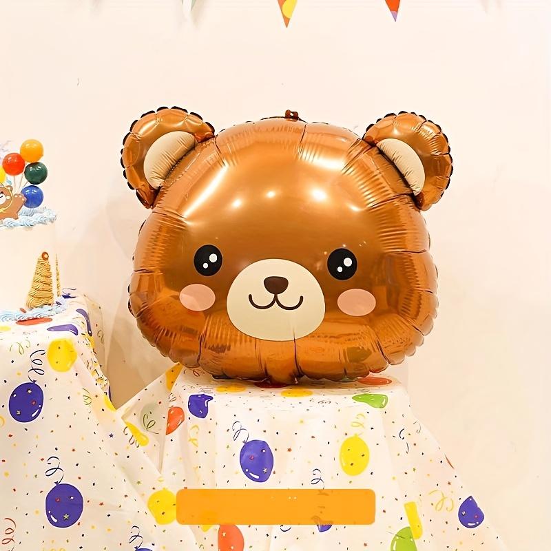 5pcs Cartoon Lion Tiger Giraffe Panda Head Balloon Forest Animal Theme Birthday Party Decoration Anniversaries Festive Backdrops