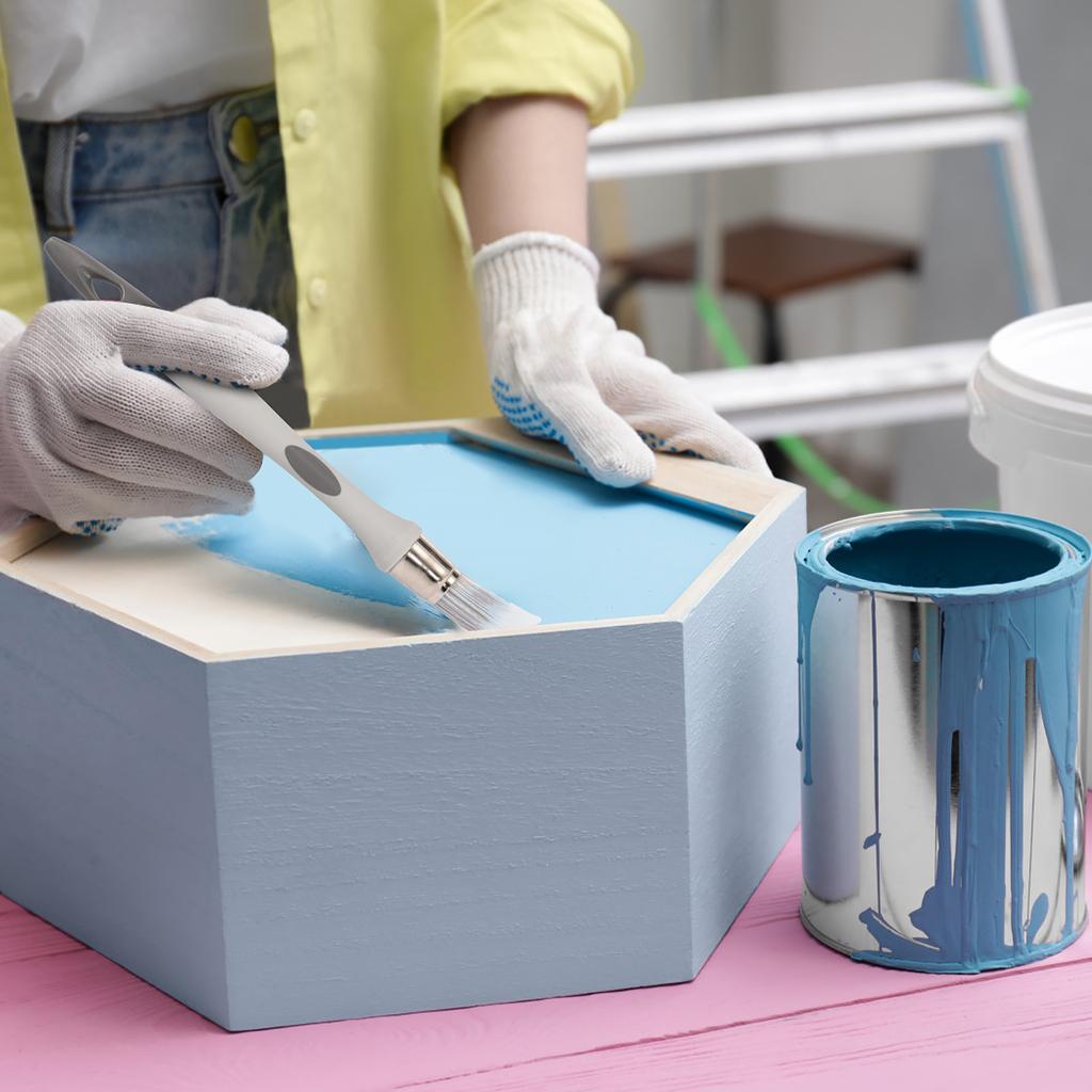 5Pcs Painting Wall Brushing Interior Concealed Edge Trimming Color Separation Paint Brush Edger Tool Handheld Round Paint Brush