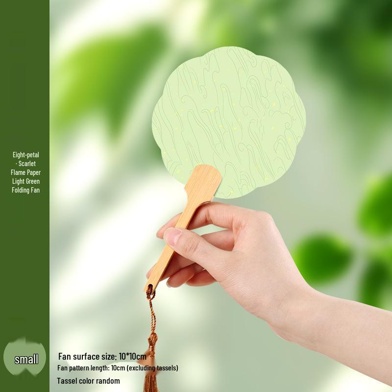 Mini Runder Doppelseitiger Blanko Papierfächer für Handbemalte Aquarell Kalligraphie – Antiker Stil Kinder Personalisierbarer Fächer