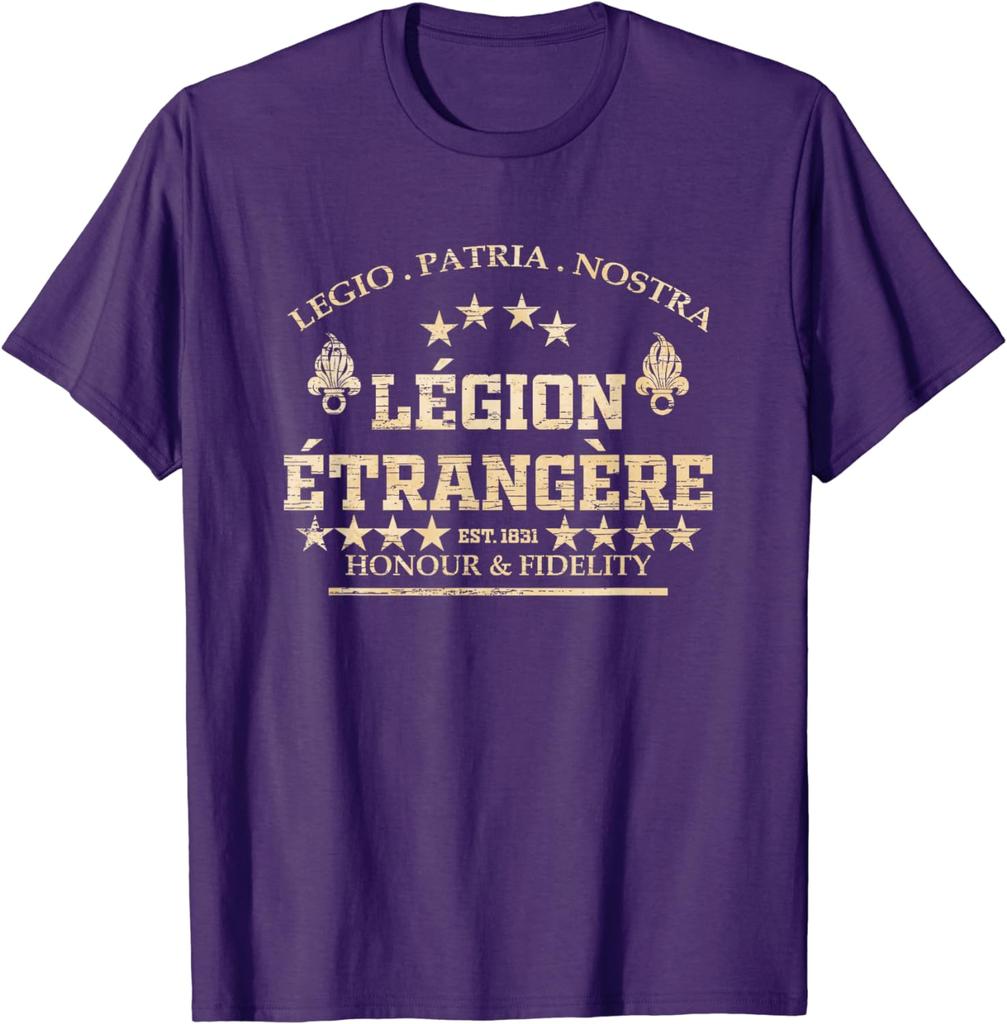 Legio Patria Nostra Legion Etrangere Hounour & Fidelity T-Shirt Short Sleeve Casual 100% Cotton T Shirts