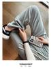 Petite 150cm Soft Velvet Casual Sports Pants - Slimming, Flesh-Covering, Height-Enhancing, Floor-Length, Autumn/Winter XS
