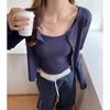 Modal knit sun-protective cardigan jacket for women, summer thin air-conditioned shirt, solid color high-end high-end long-sleeve versatile top