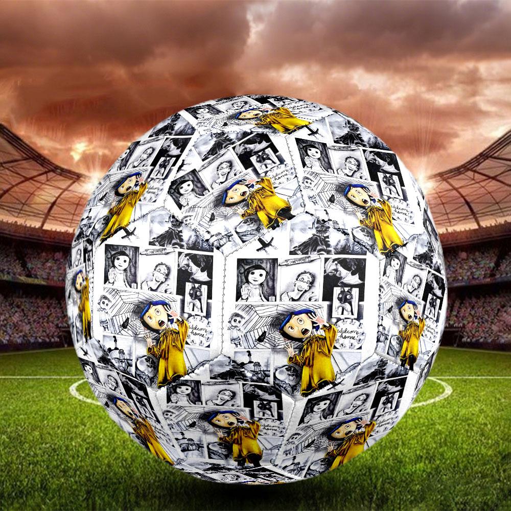 Coraline Print Size 5 Soccer Ball, Standard Match Football for Sports Game and Team Practice, Ideal Gift for Soccer Fans