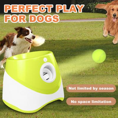Dog Tennis Launcher Automatic Pet Dogs Chase Toy Automatic Throwing Pinball Fun Interactive Machine Catapult Throw Rechargable