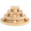 Wooden Cat Single Cat Cat Bamboo Ball Spinning Rotating Play Cat Cat Solitary Cat Pet Stress Relief Toy, Play, Toy, Teaser, Tower, Tower, Board, Toy,