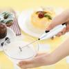 Handheld Milk Frother Electric Foam Maker for Coffee Lattes Eggs Drink Mixer(Silver)