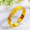 Wide Hammer Pattern Bracelet Women's Solid Mirror Open Bracelet High-end