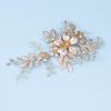 Handmade Bridal Flower Hair Clip – European & American Style Alloy Hairpin for Wedding & Banquet Updo