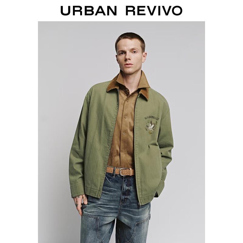 

UR 2025 Men s Fall Cargo Style Patchwork Collar Patterned Jacket M