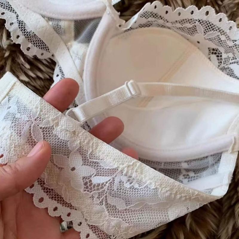Soutien-gorge sexy en dentelle pour sous-vêtements pour femmes, type ajustement à fermeture latérale, maintien supérieur, pour petite poitrine, montre les grands soutiens-gorge
