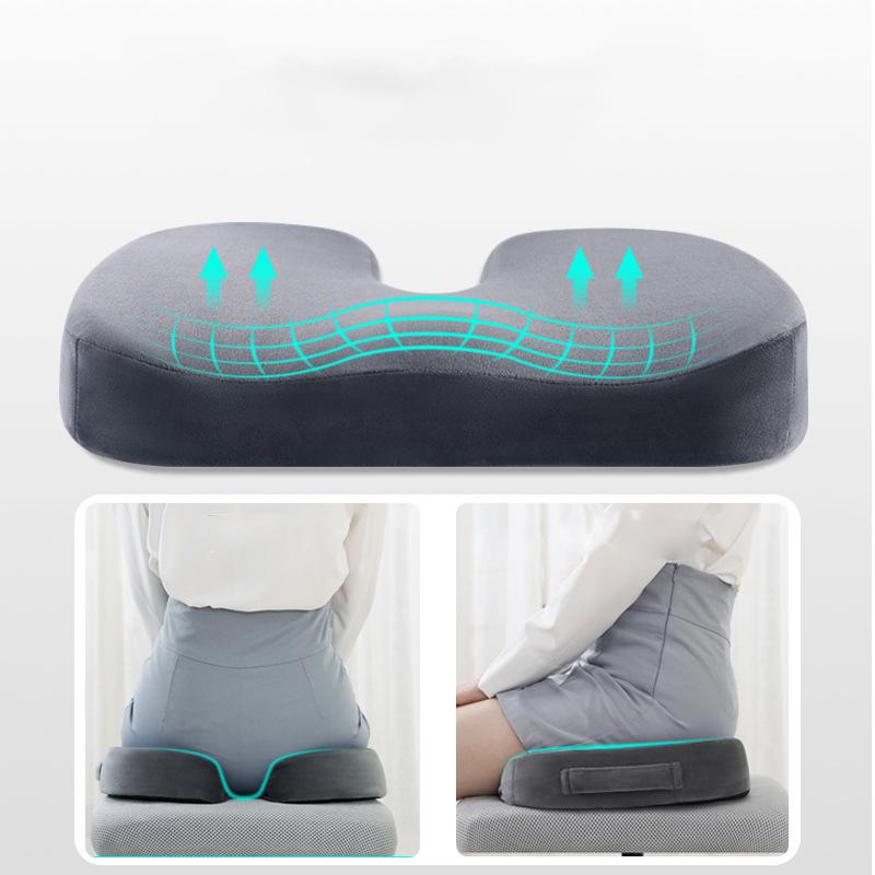 Memory Cotton Office Chair Seat Cushion Ventilation Ergonomic Seat Hips Support Cushion Pillow Tailbone Pain Relief Buttock Pads